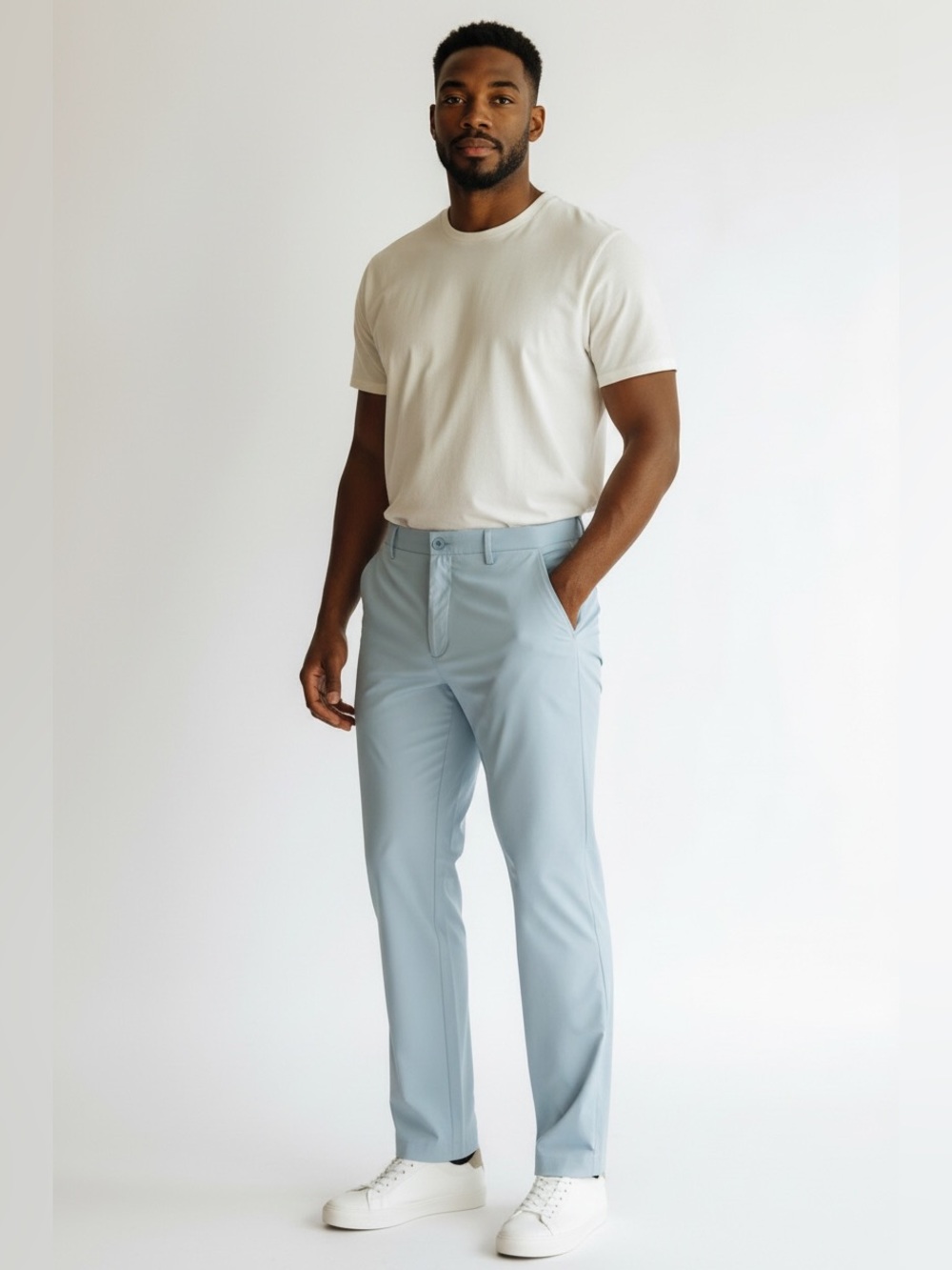 NWT Michel Rouen Proflex Performance Pants - 40x30 Light Blue